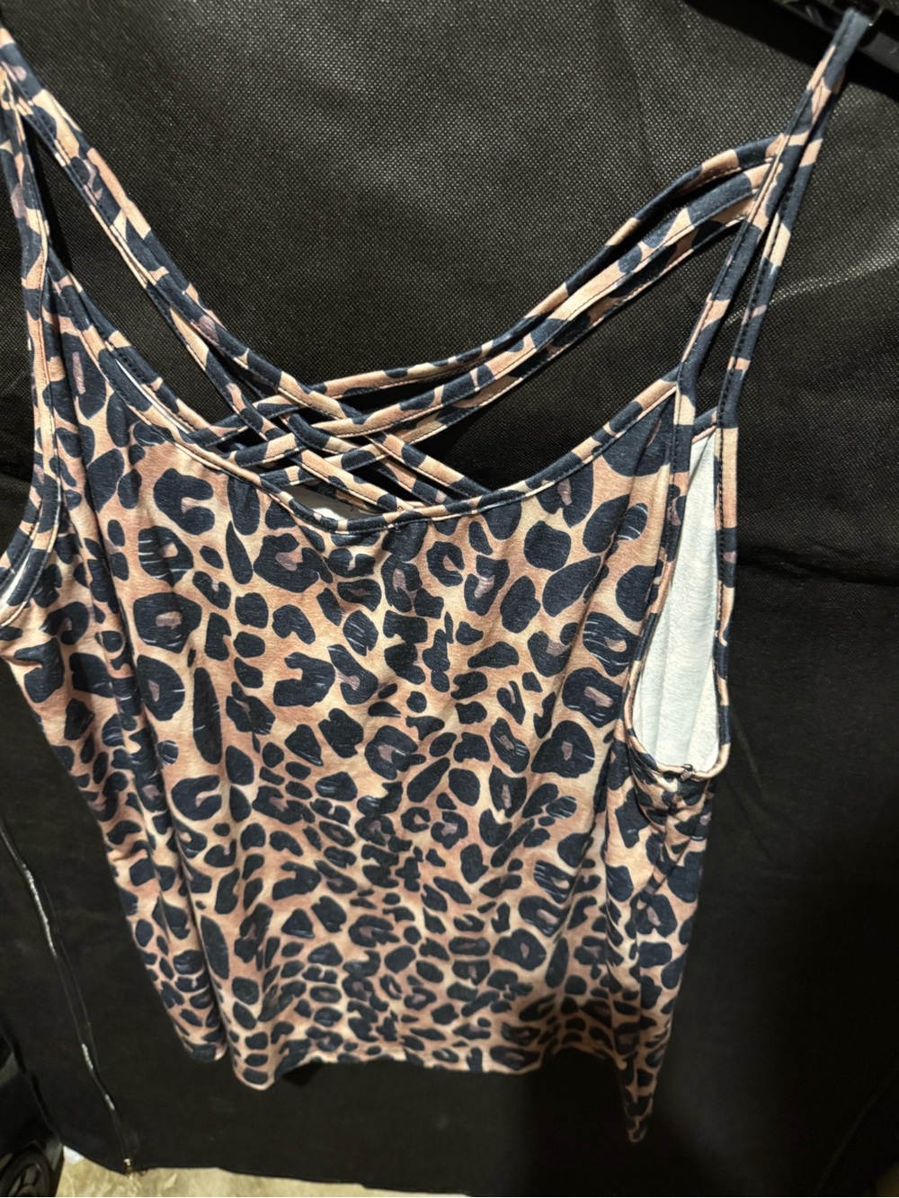 Women's Leopard Print Strappy Tank Top